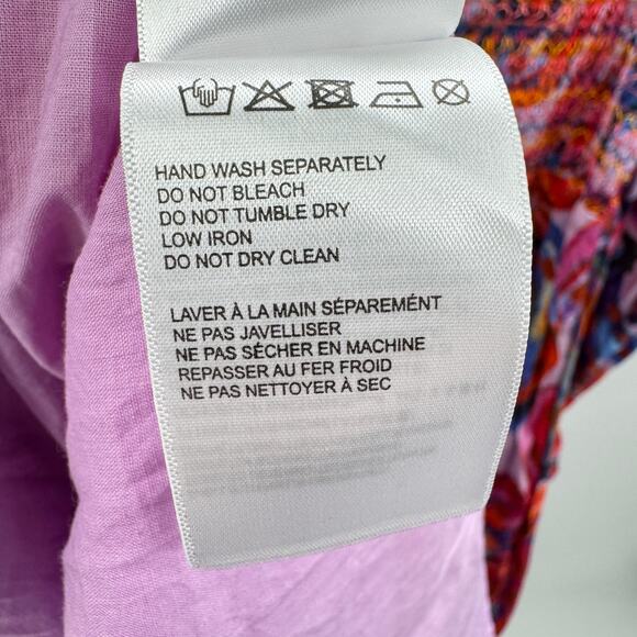 Farm Rio Dress‎ 100% Cotton Bananas Smocked Maxi Women's Size XL Multicolor NWT - Picture 14 of 16